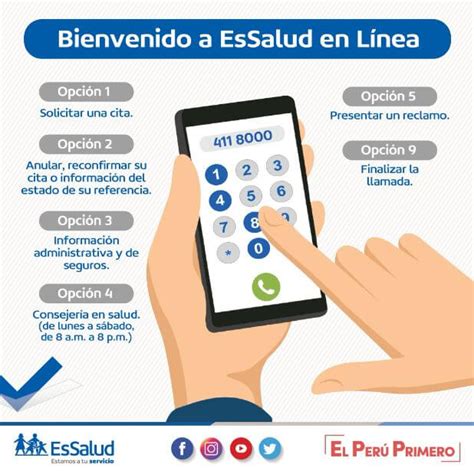 essalud en línea teléfono|EsSalud en Línea: Servicio de citas médicas y。